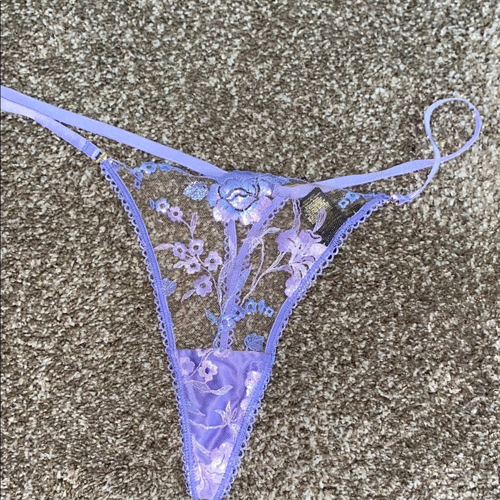 Honey Birdette Whitney wisteria thong